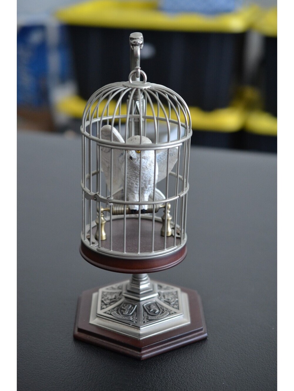 Harry Potter Hedwig Owl in Bird Cage Warner Bros Display Figurine Collectible